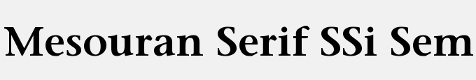 Mesouran Serif SSi Semi Bold